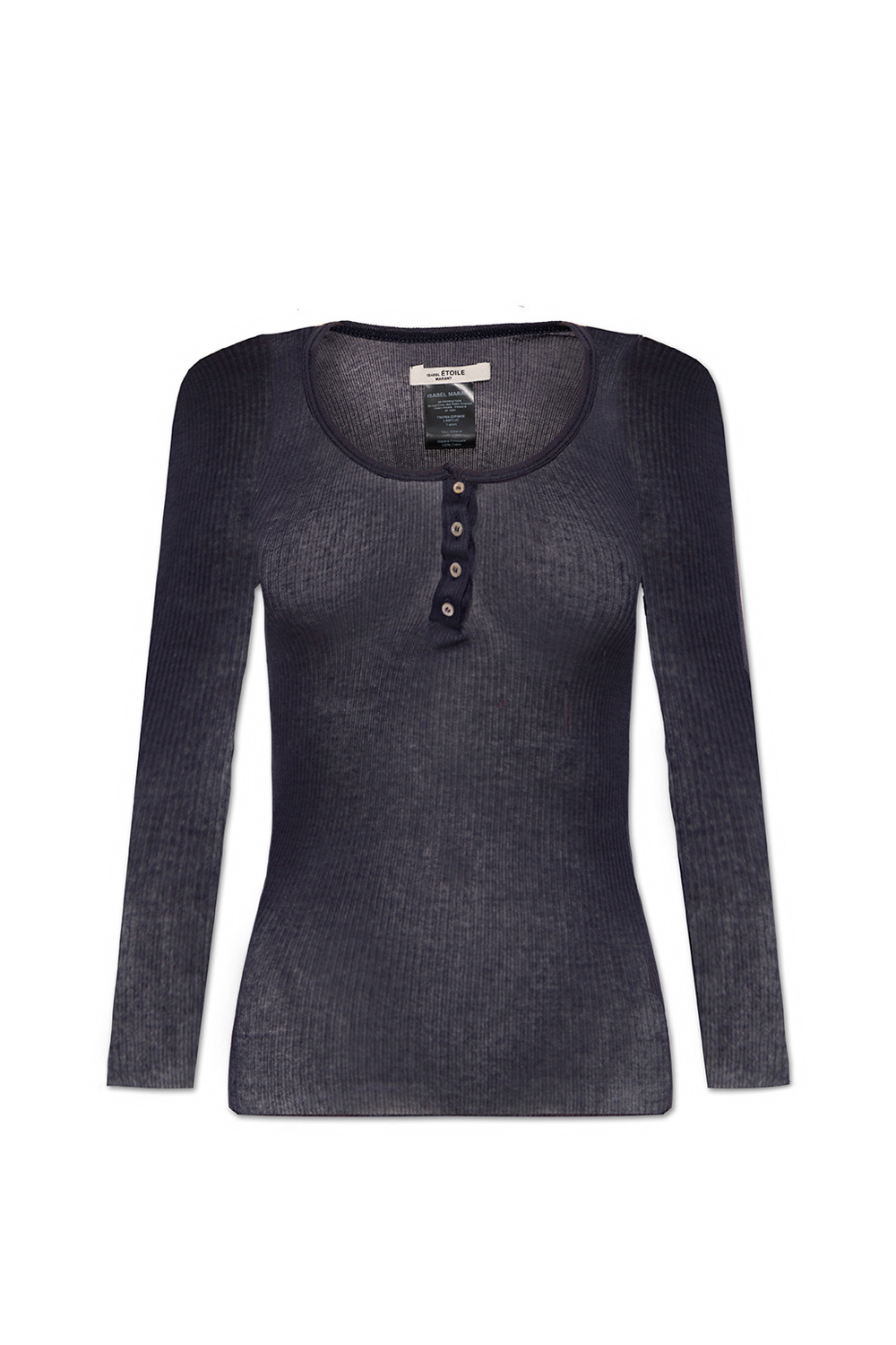 Isabel marant black good and grey short sleeve knit top